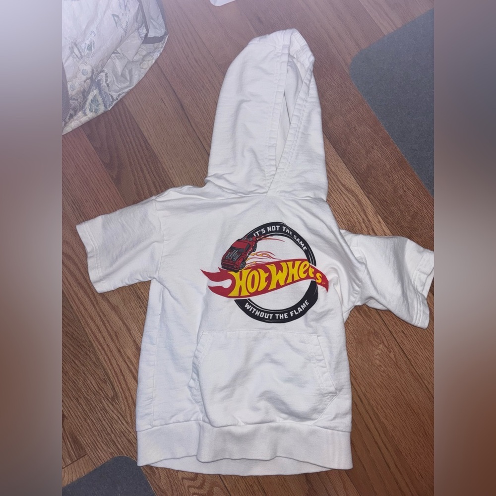Next White Hot Wheels Kids Hoodie